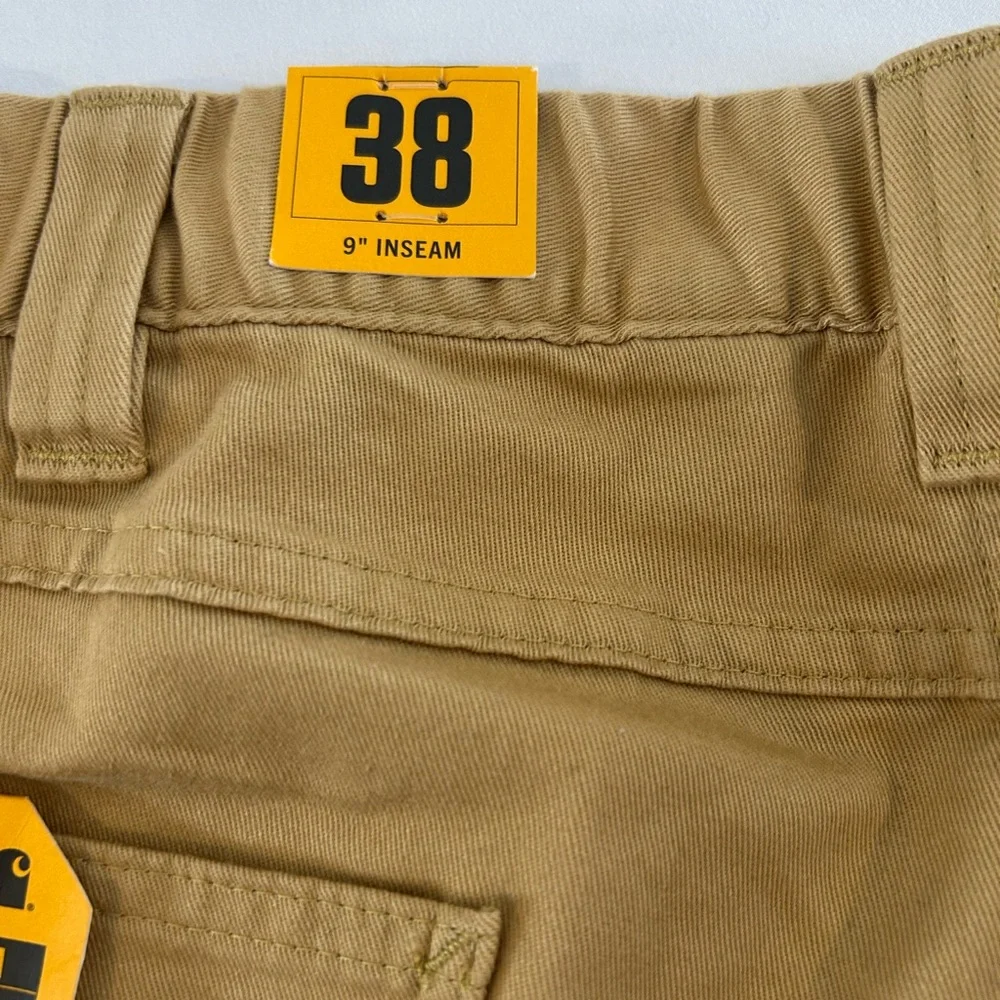 Carhartt Force Shorts Mens 38 Khaki Relaxed Fit Rugged Flex Workwear NWT